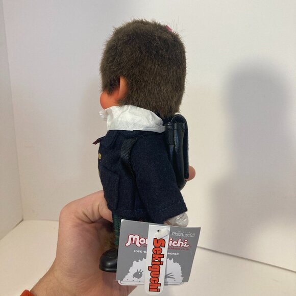 Monchhichi School Girl Uniform Sekiguchi Doll Toy Plush Japanese Monkey Tag - Picture 2 of 10